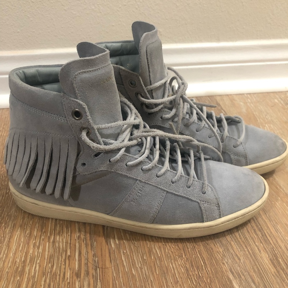 Saint Laurent sneakers with fringe gray. Sz 37